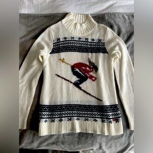 ❤️Eddie Bauer Knit Mock Neck Ski Sweater EUC
